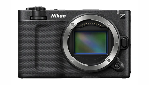 Nikon Z mirrorless camera body shown from the front, displaying the sensor and mount with no lens attached.
