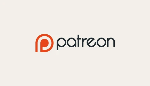 Patreon logo featuring a stylized red 'P' symbol and dark gray wordmark