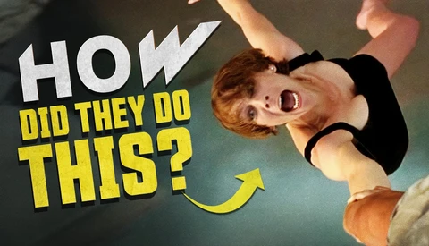 Graphic with person in mid-air performing stunt with text overlay 'HOW DID THEY DO THIS?'