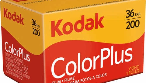 Kodak ColorPlus 200 film box with yellow and red packaging displaying product specifications