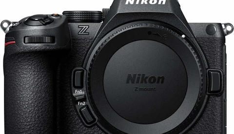 Nikon Z7 II mirrorless camera body front view against white background