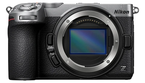 Nikon Z mirrorless camera body with open sensor visible, front view