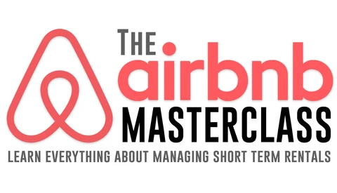 Logo and title graphic for The Airbnb Masterclass about managing short-term rentals.