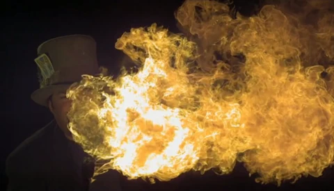 Slow Motion Video Of Fire Breathers Shot At 2,000 FPS