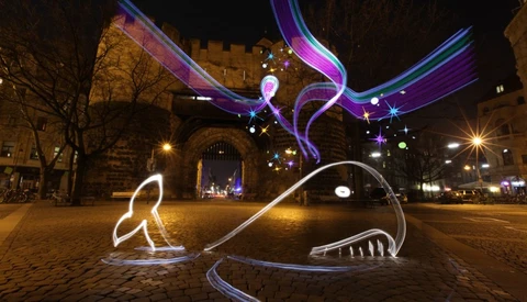 Surrealistic Light Painting Video Animation