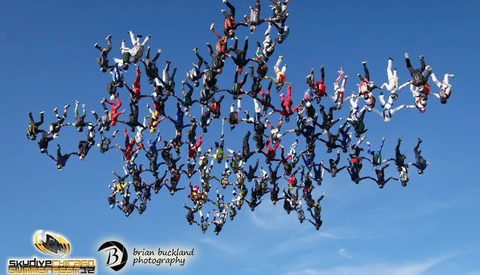 138 Skydivers Join Hands And Set The Vertical World Record