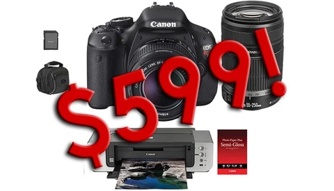 Yet Another Outrageous Deal: Rebel T3i Kit With Two Lenses, Printer, And More For $599 