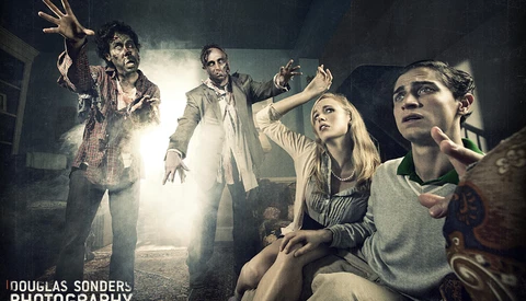 Here Come The Halloween Zombies - Photoshoot With Lighting Diagram