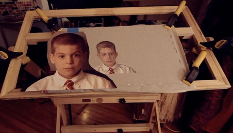 Photographs Are Recreated With Thread By Hand In "Portrait And Process"