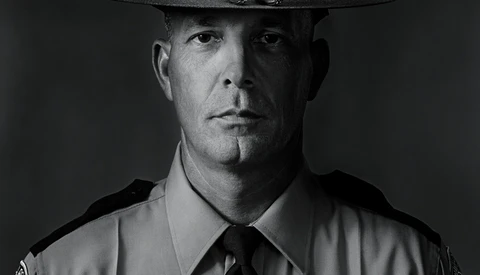 Using Film for Portraits of a Highway Patrolman