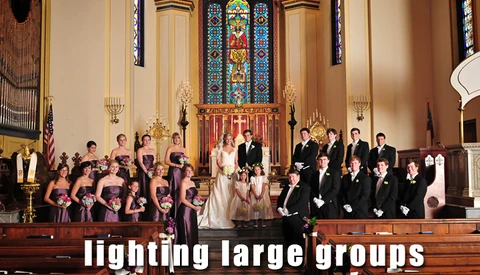 How To Light Wedding Posed Pictures In A Church