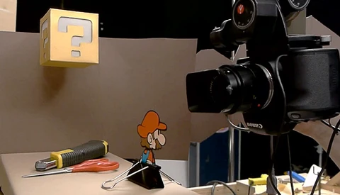 Behind The Scenes Of A Stop Motion Commerical For Nintendo's Paper Mario