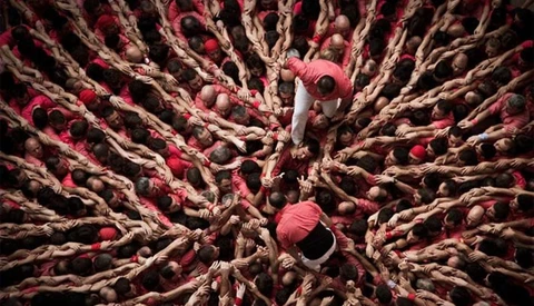 Stunning Photographs Of A Human Tower Competition