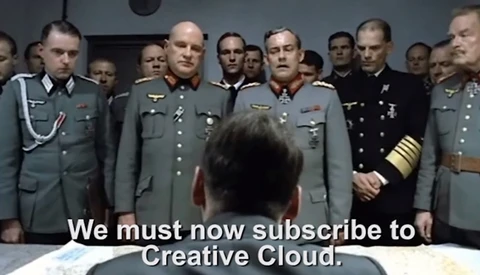 Hitler Finds Out About The New Creative Cloud Model And Shares His Thoughts