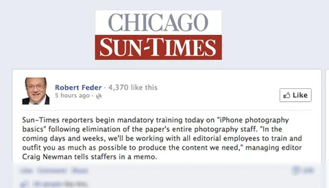 Chicago Sun-Times Starting Reporters On iPhone Photography Basics