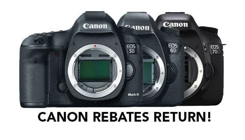 Canon Rebates Return: Deals on 5D, 6D and 7D