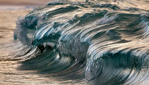Beautifully Frozen Ocean Waves
