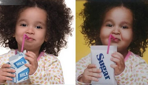 Obesity Ad Photoshops Girl to Make Her Look Overweight
