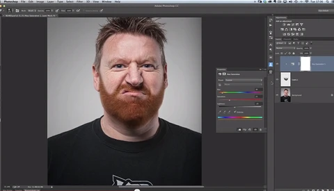 How To Enhance Eyes And Add Fake Facial Hair In Photoshop