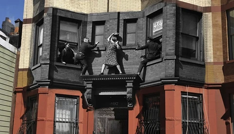 Vintage Crime Scene Photos Superimposed on Modern NY Streets (Warning: Graphic)