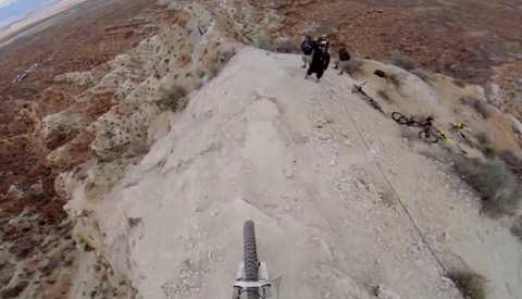 This GoPro Video Of A Biker Going Down A Ridge Line Will Leave Your Palms Sweaty
