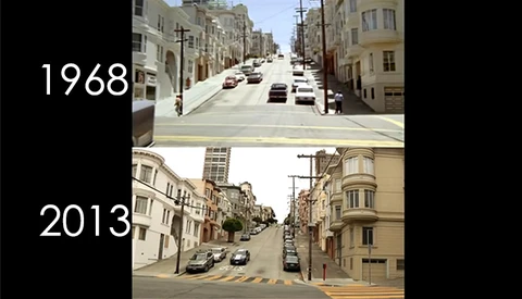 The Classic "Bullitt" Chase Sequence - Then And Now