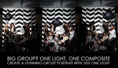 Big Group? One Light, One Composite - Create A Stunning Group Portrait With Just One Light