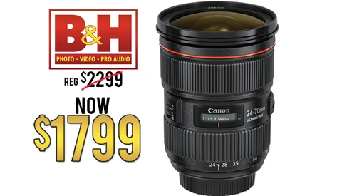 B&H Sale: Canon EF 24-70mm f/2.8L II USM Lens
