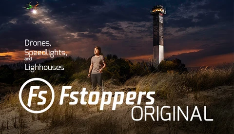Lighting A Lighthouse With A Strobe Attached To A Drone
