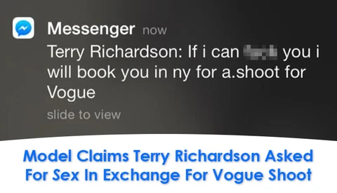 Model Claims Terry Richardson Asked For Sex In Exchange For Vogue Shoot
