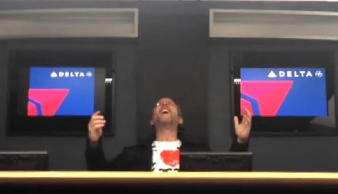 Man Stuck At Airport Overnight Makes Amazing Music Video Using iPhone and Tape