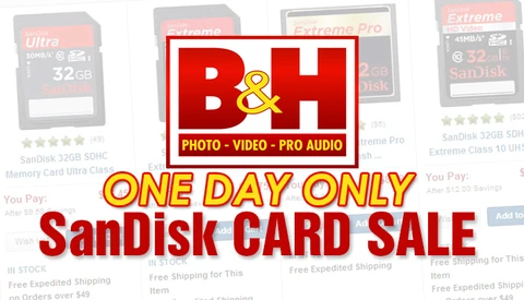 SanDisk  One Day Only Sale at B&H