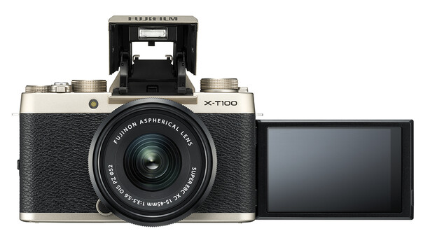 Fujifirm X-T100 ダークブラウン&TTartisan40mmセット Fujifilm Câmera digital sem espelho X-T100 com lente XC15-45mmF3.5