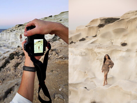 Fashion Campaign Shoot at Sarakiniko Beach