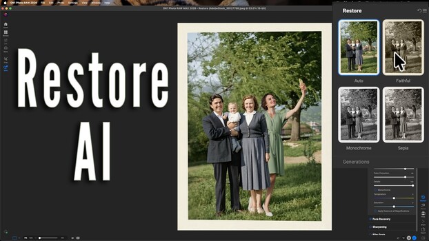 ON1 Photo RAW 2026.4's Restore AI Fixes Old Photos with Limits