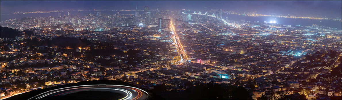 San Fransisco, Ca Skyline viewed from Twin Peaks
