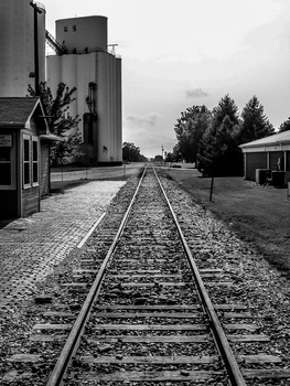decommissioned railroad tracks