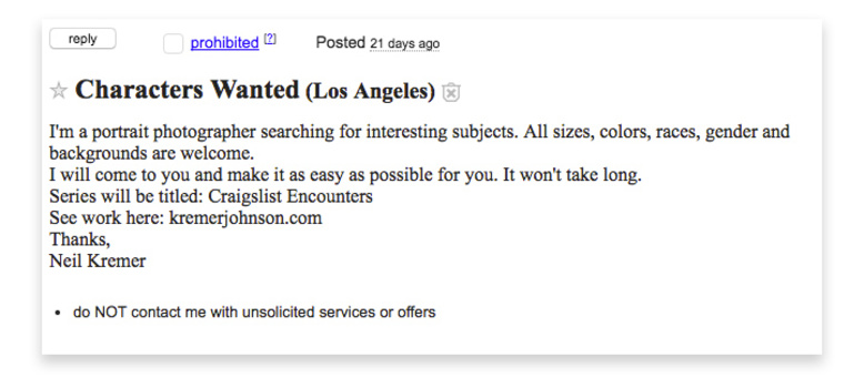 Photo Series Features Portraits Of Complete Strangers Found On Craigslist Fstoppers