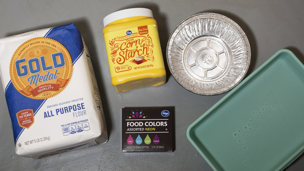 Supplies for making your own colored powder