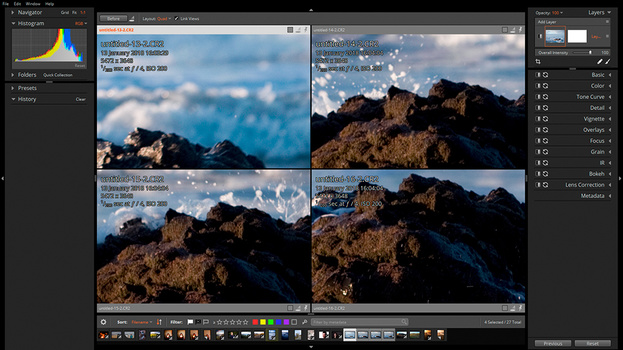 grid view. photo editing software. ailen skin