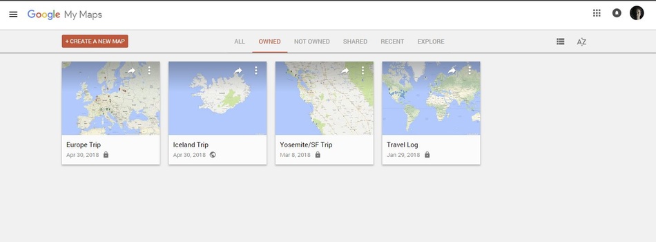 Google MyMaps Main Menu google-mymaps-main-menu