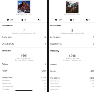 comparison for insights on Instagram comparison for insights on Instagram