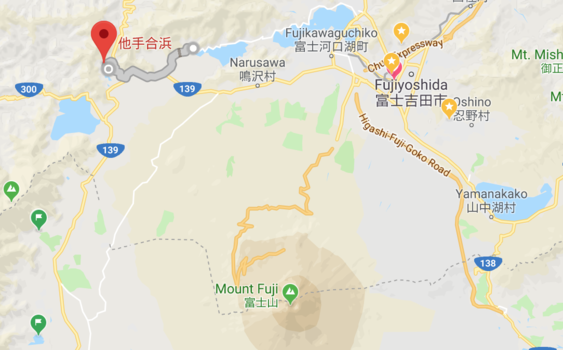 Mt. Fuji 5 best spots Google Map Route