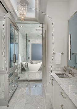Photoshop selection for an interior image composite