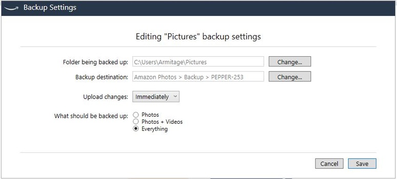 Scheduled Folder Backup Settings Scheduled Folder Backup Settings
