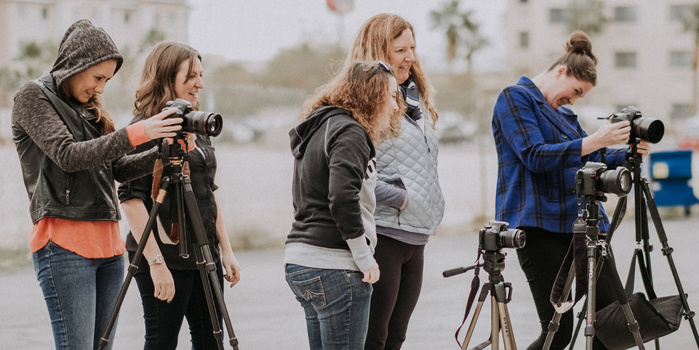 photographers learning together with their cameras