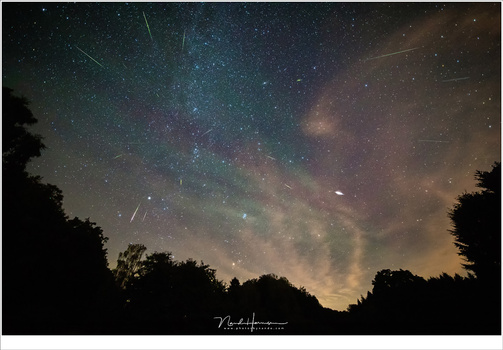 The Perseids meteor shower of August 2018. I captured quite a few meteors and a hint of air glow from a dark location in Luxembourg. Unfortunately there were too many clouds and a few hours later it started to rain. (EOS 5D4 + Laowa 12mm | ISO12800 | f/2.