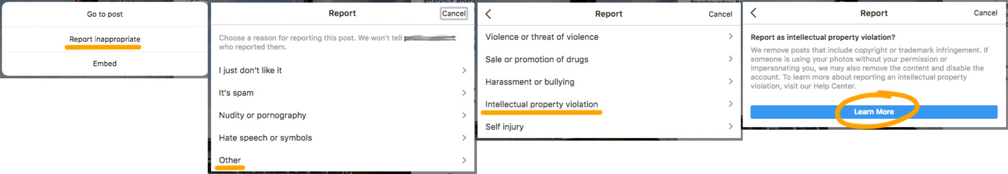 Reporting instagram copyright infringement Reporting instagram copyright infringement