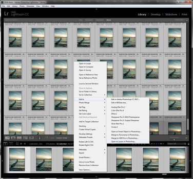 The link between Lightroom and Photoshop makes it easy to load all images into layer in Photoshop by one command in the context menu