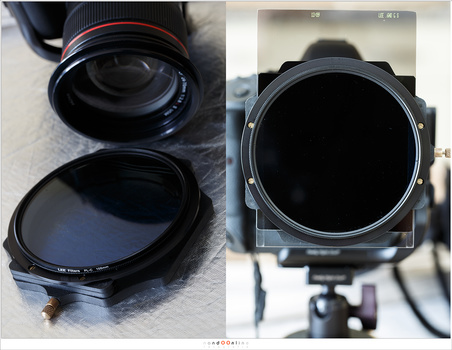 The Lee Landscape Polarizer is a 105mm big filter that goes in front of the filter holder. The polarization filter cannot be used without the filter holder. Placing the filter on the filterring was tricky and I had to be careful, always.